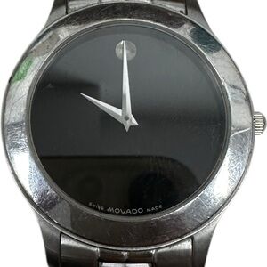 Movado Black Dial Silver Smartwatch